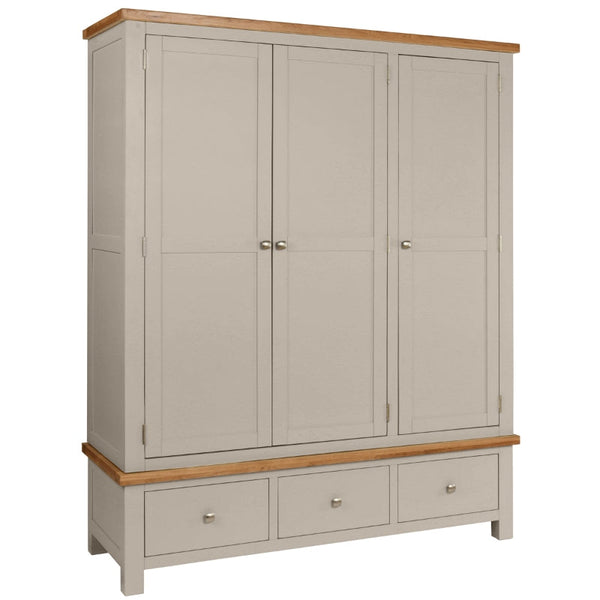 Painted 3 - 3 Door Wardrobe with 3 Drawers - 3 Colours