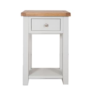 French Grey & Oak Top - 1 Drawer Console