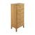 Oak 207 - 5 Drawer Narrow Tallboy