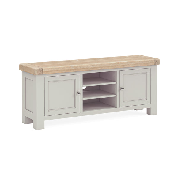 Oak 378 - Large TV Unit 1400 - Stone Grey or Sage