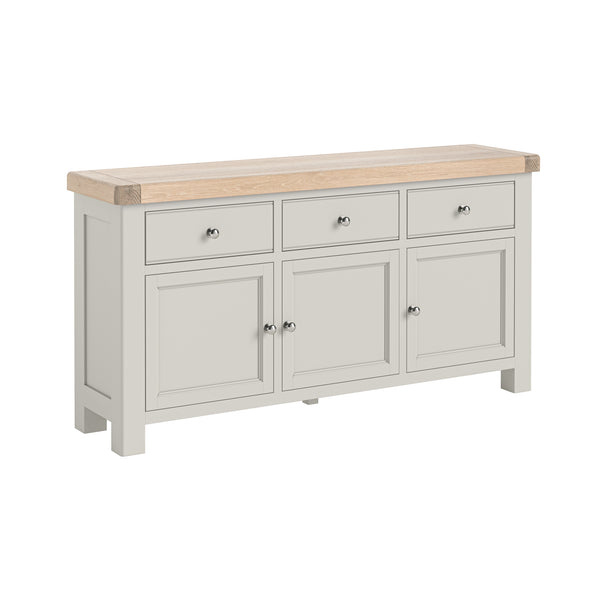 Oak 378 - Large Sideboard - 3 Door - Stone Grey or Sage