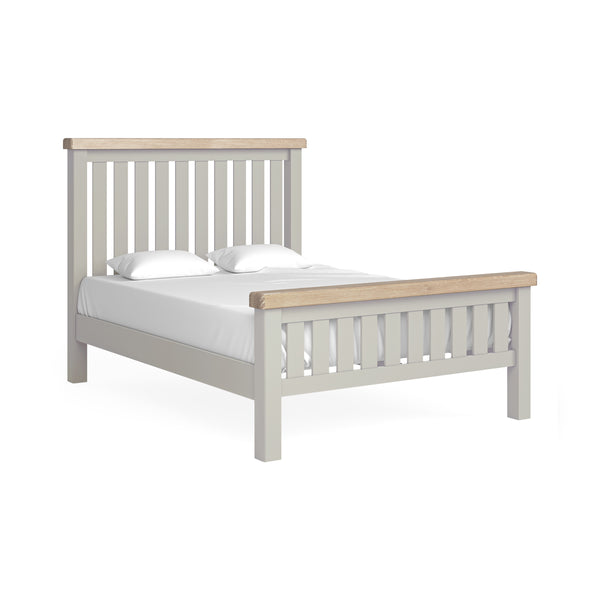 Oak 378 - 4'6 Frame Bed - Stone Grey or Sage