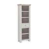 Oak 378 - Slim Bookcase - Stone Grey or Sage