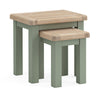 Oak 378 - Nest of Tables - Stone Grey or Sage