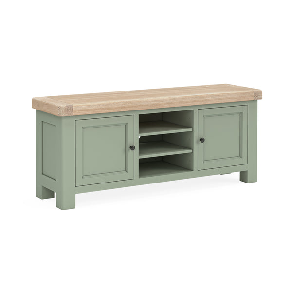 Oak 378 - Large TV Unit 1400 - Stone Grey or Sage