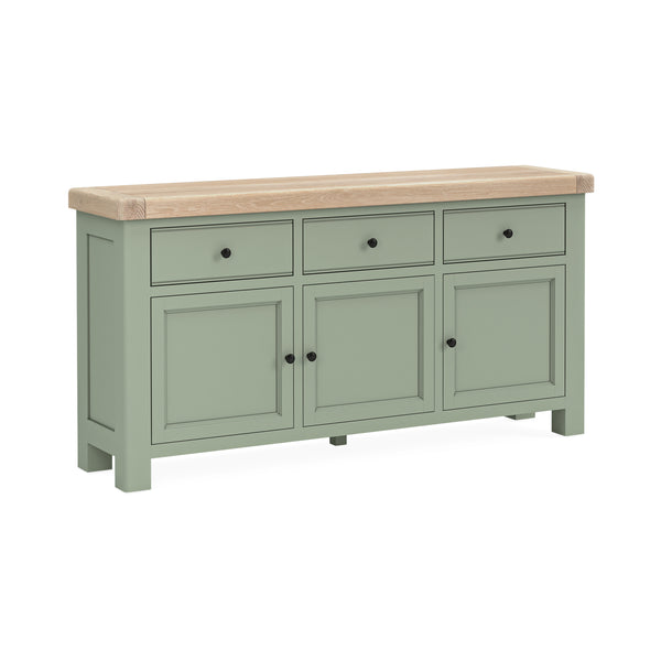 Oak 378 - Large Sideboard - 3 Door - Stone Grey or Sage