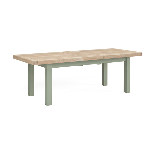 Oak 378 - Large Extending Table - Stone Grey or Sage