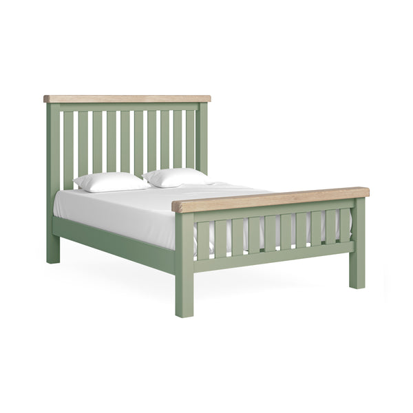 Oak 378 - 4'6 Frame Bed - Stone Grey or Sage