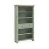 Oak 378 - Large Bookcase - Stone Grey or Sage