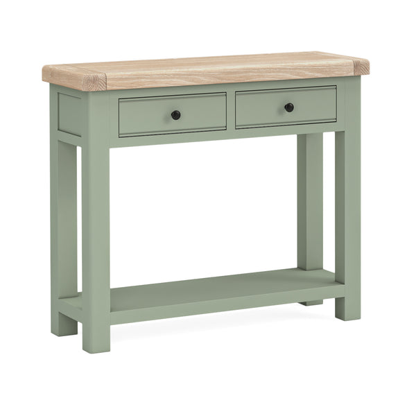 Oak 378 - 2 Drawer Console - Stone Grey or Sage