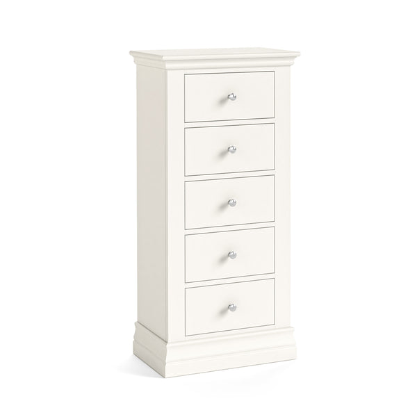 Beamhurst Painted - 5 Drawer Tallboy - Coconut Milk