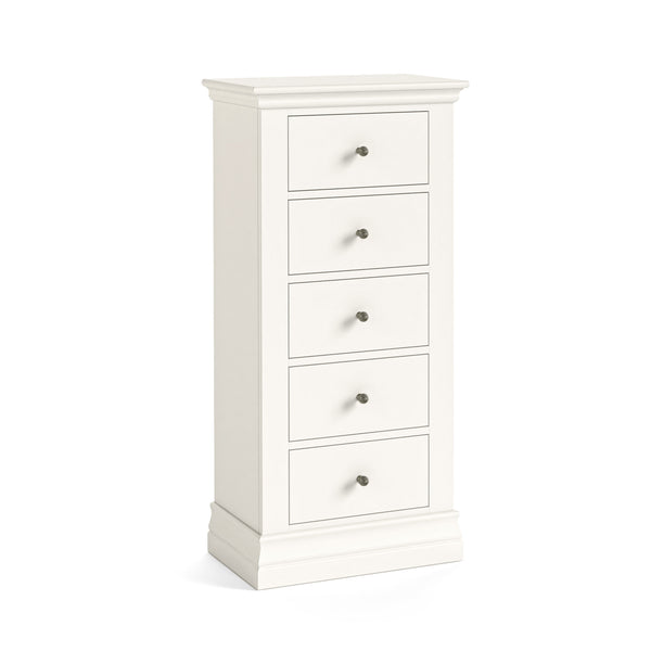 Beamhurst Painted - 5 Drawer Tallboy - Coconut Milk