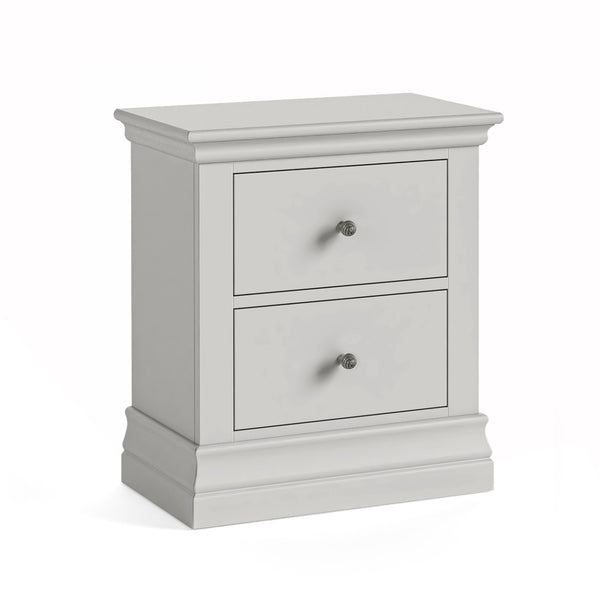 Beamhurst Painted - 2 Drawer Bedside - Light Grey