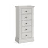 Beamhurst Painted - 5 Drawer Tallboy - Light Grey