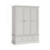 Beamhurst Painted - 3 Door 2 Drawer Wardrobe - Light Grey