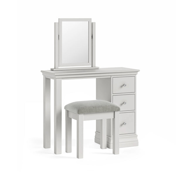Beamhurst Painted - Single Pedestal Dressing Table - Light Grey