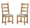 Oak 351 - Dining Chair WITHOUT Cushion - x 2 (Pair)