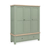 Oak 378 - 3 Door 2 Drawer Robe - Stone Grey or Sage