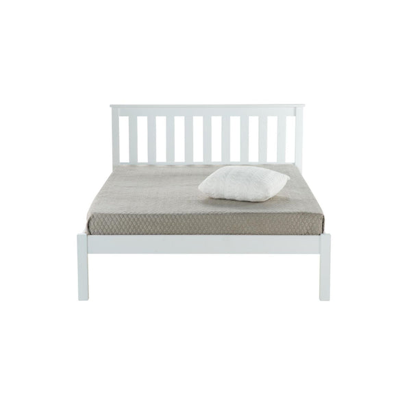 Denton White - Small Double Frame Bed
