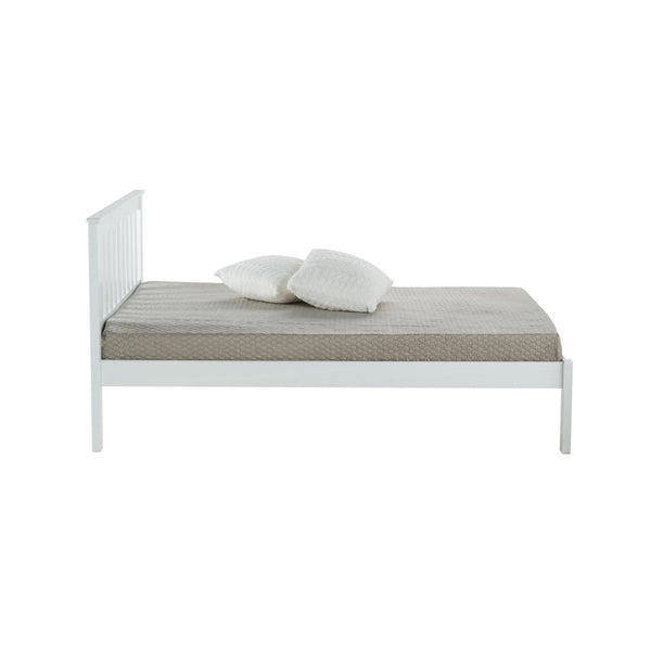 Denton White - Small Double Frame Bed