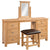 Oak 4 - Double Pedestal Dressing Table + Stool