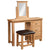 Oak 4 - Single Pedestal Dressing Table + Stool