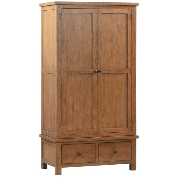 Oak 7 - Gents Wardrobe With 2 Drawers