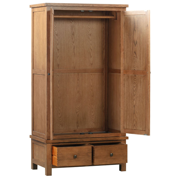 Oak 7 - Gents Wardrobe With 2 Drawers