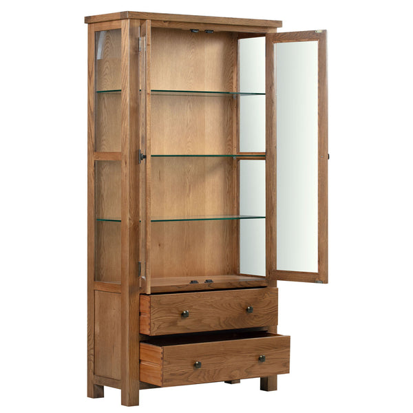 Oak 7 - Display Cabinet With Glass Doors