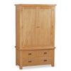 Oak 27 - 3 Drawer 2 Door Wardrobe