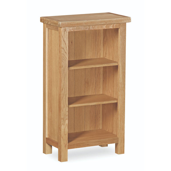 Oak 27L - Mini Low Narrow Bookcase KD