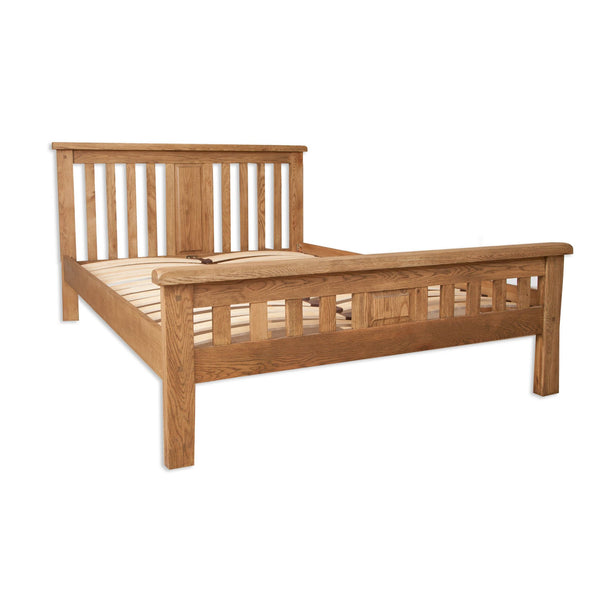 Country Oak - 5' King Size Frame Bed