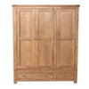 Country Oak - 3 Door 2 Drawer Wardrobe