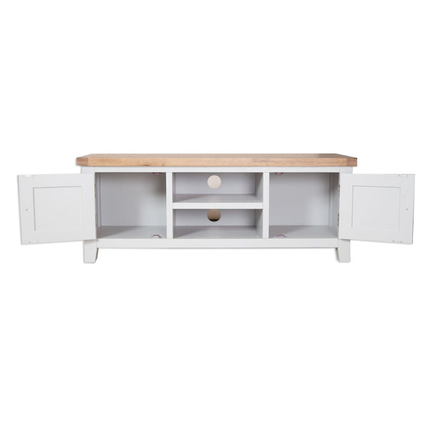 French Grey & Oak Top - Large TV Unit
