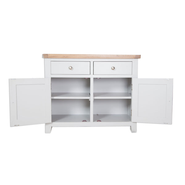 French Grey & Oak Top - 2 Door Sideboard