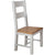 French Grey & Oak Top - Ladder Dining Chair