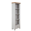 French Grey & Oak Top - Slim Bookcase