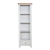 French Grey & Oak Top - Slim Bookcase