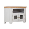 French Grey & Oak Top - Glazed TV Unit