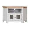 French Grey & Oak Top - Glazed TV Unit