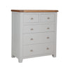 French Grey & Oak Top - 3+2 Drawer Chest