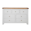 French Grey & Oak Top - 7 Drawer Chest