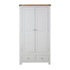 French Grey & Oak Top - 2 Door 2 Drawer Wardrobe
