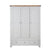 French Grey & Oak Top - 3 Door 2 Drawer Wardrobe
