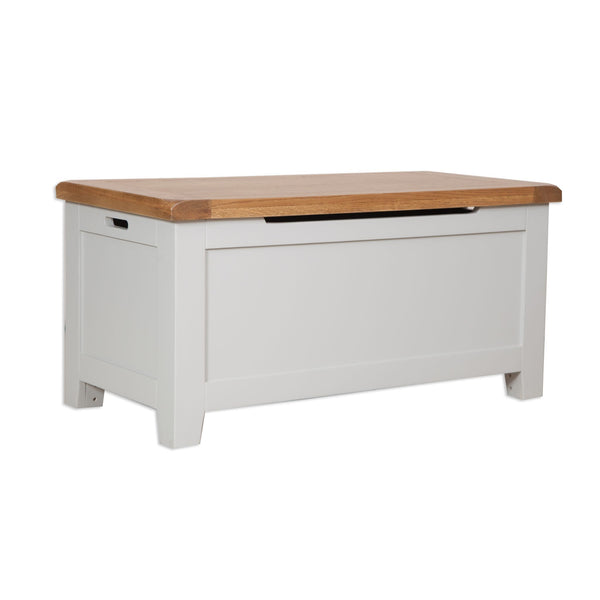 French Grey & Oak Top - Blanket Box