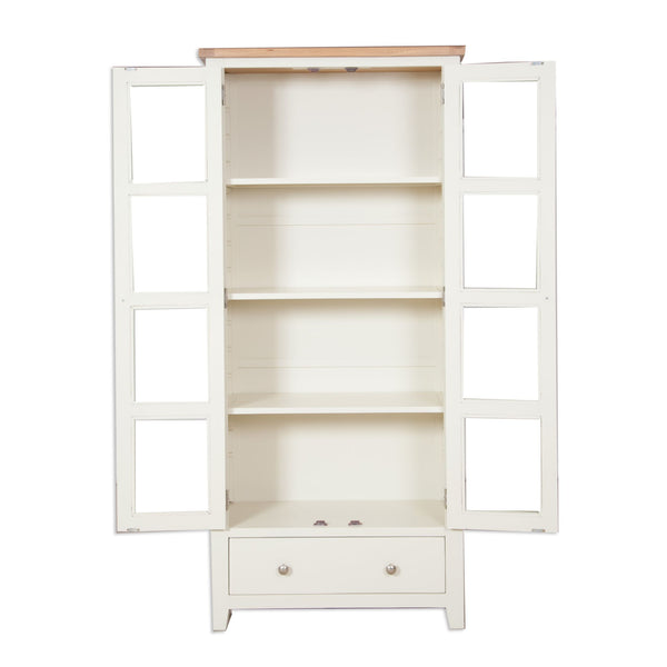 Ivory & Oak Top - Display Cabinet