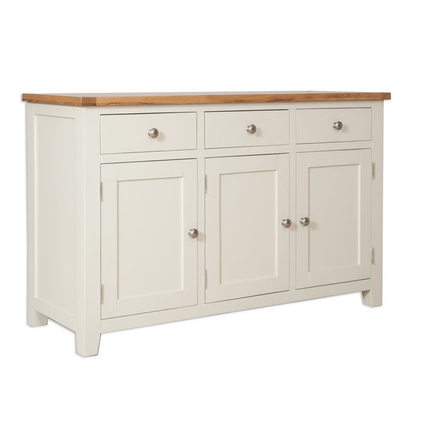 Ivory & Oak Top - 3 Door Sideboard