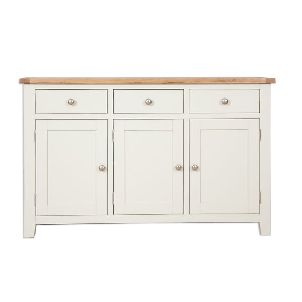 Ivory & Oak Top - 3 Door Sideboard