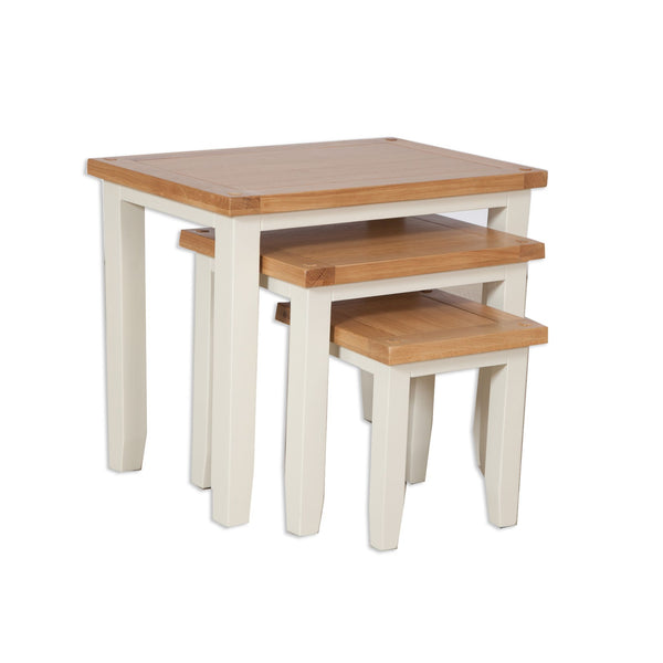 Ivory & Oak Top - Nest of Tables
