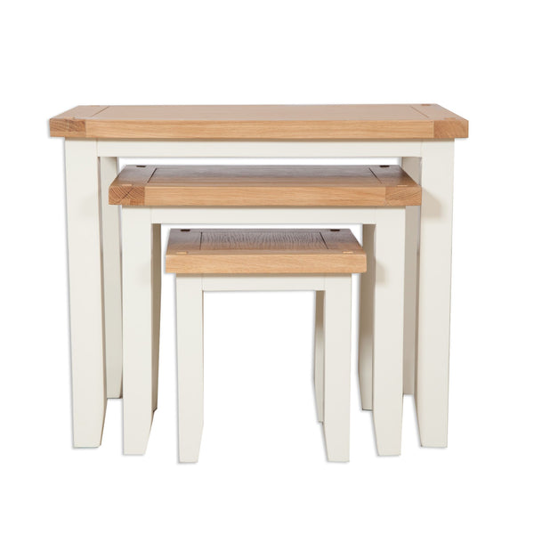 Ivory & Oak Top - Nest of Tables